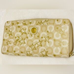 Coach Gold Star Zipper Wallet